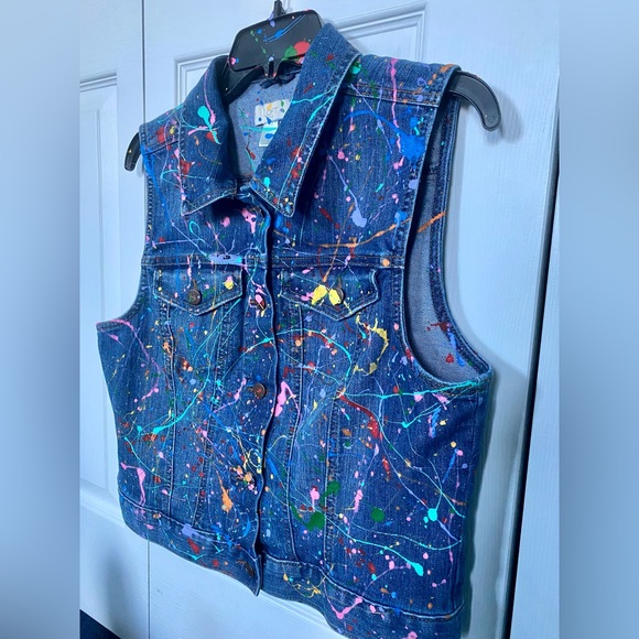 Painted Loft Jean Vest - Picture 2 of 4